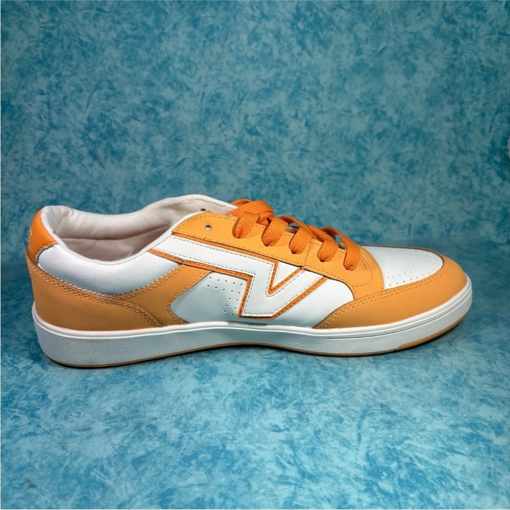 Vans Lowland CC Orange White  Men’s Low Top Leather Athletic Shoes Sneakers - Picture 3 of 5
